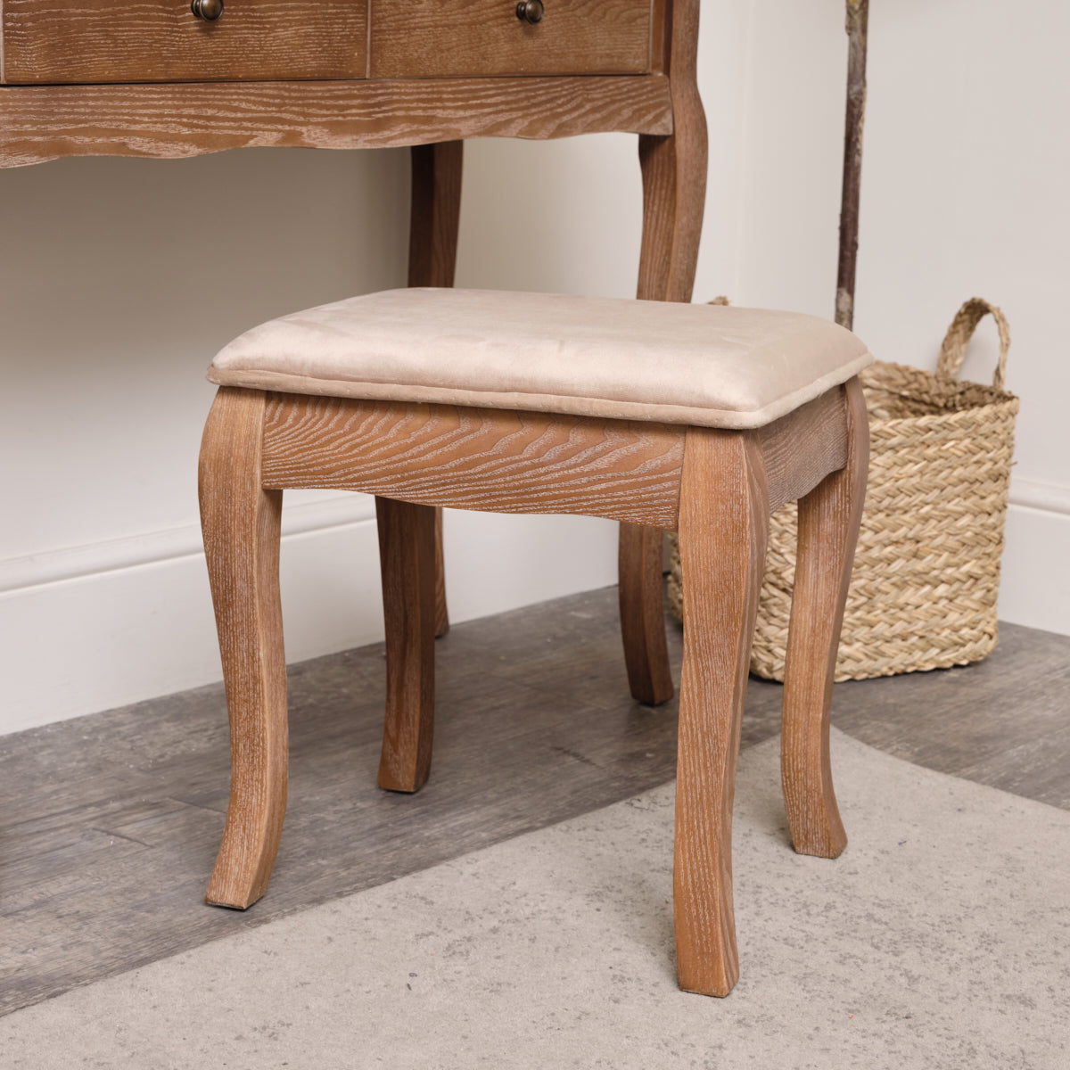 long dressing table stool Pembroke Dressing Table Stool Grey Ash