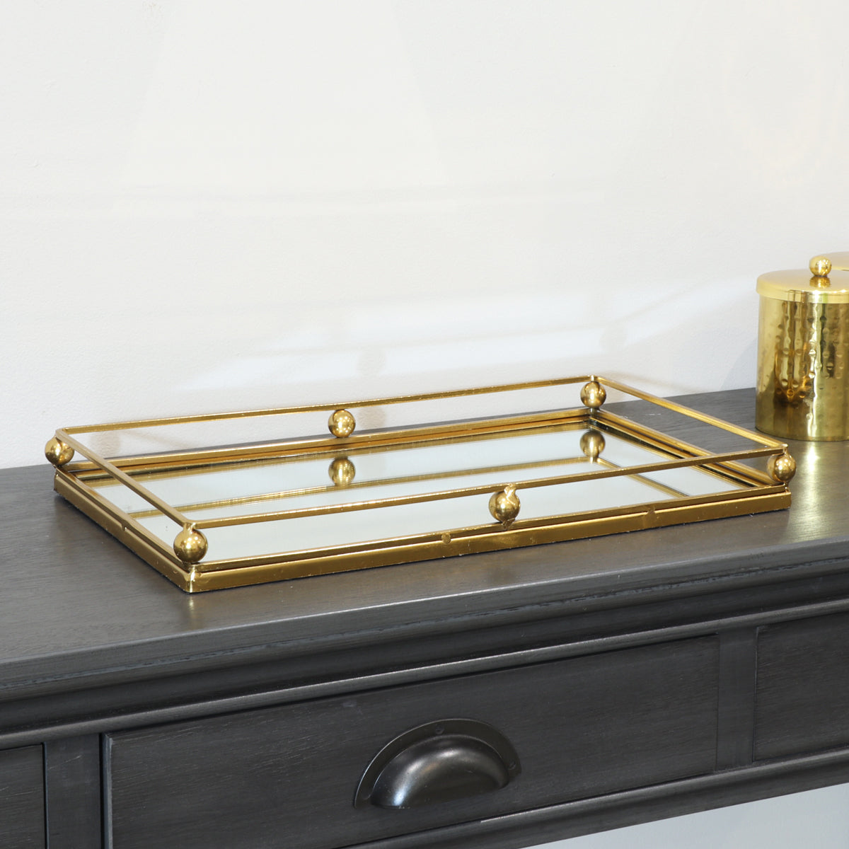 Gold Rectangle Mirrored Tray – Melody Maison