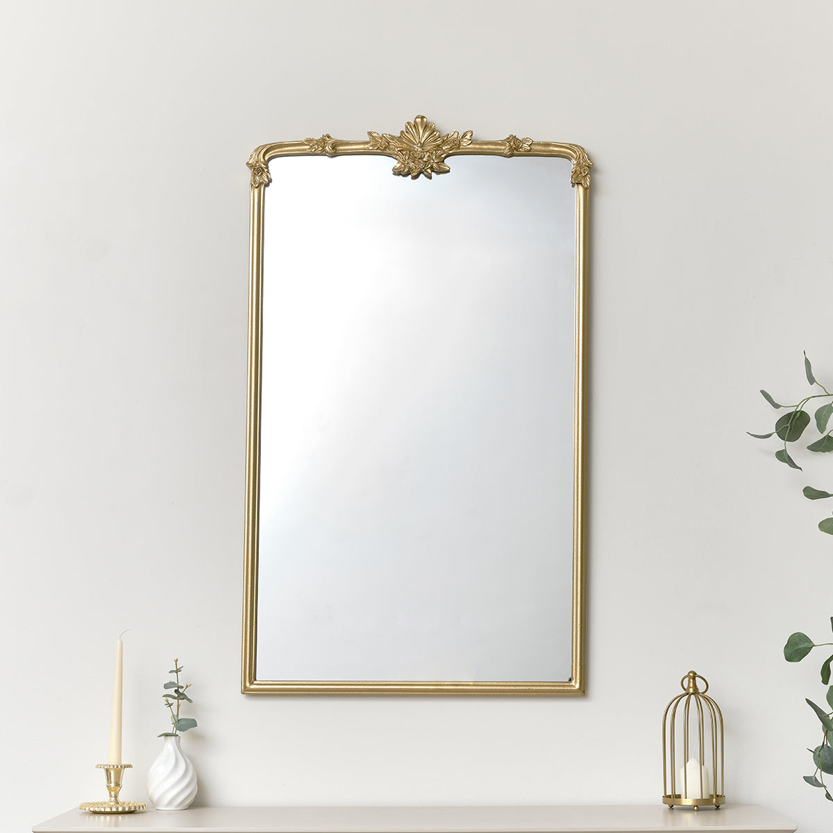 み*ぃ様 【早い者勝ち！】antique mirror 壁掛けゴールド アンティ