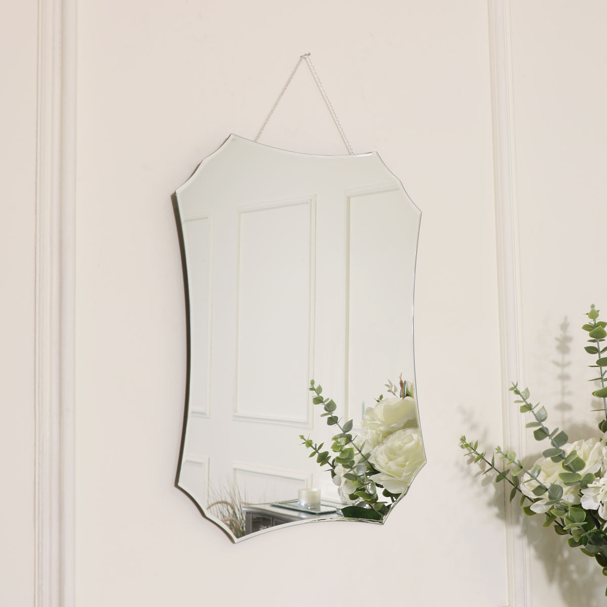 Deco Frameless Bevelled Wall Mirror 38cm X 50cm