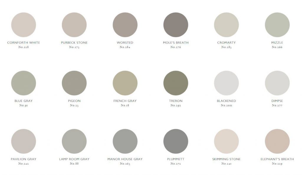 different shades of grey paint