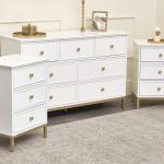 Large Chest of Drawers & Pair of Bedside Tables - Aisby White Range