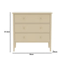 Large 3 Drawer Chest of Drawers - Abbey Cream Range