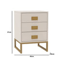 3 Drawer Bedside Table - Elle Stone Range