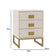 3 Drawer Bedside Table - Elle Stone Range