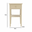 One Drawer Bedside Table - Abbey Cream Range