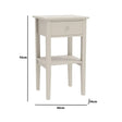 Pair of One Drawer Bedside Table - Abbey Pale Ivory Range