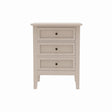 3 Drawer Bedside Table - Rowley Taupe Grey Range