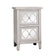 Silver Mirrored Lattice Bedside Table - Sabrina Silver Range