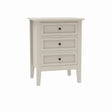 Pair of 3 Drawer Bedside Table - Rowley Pale Cream Range