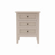 Pair of 3 Drawer Bedside Tables - Rowley Taupe Grey Range