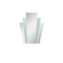 Art Deco Green Glass Fan Wall Mirror - 50cm x 40cm