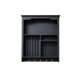 Black Wall Mounted Plate Rack with Gold Hooks