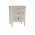 Pair of 3 Drawer Bedside Table - Rowley Pale Cream Range