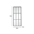 Large Matt Black Window Wall Mirror 94cm x 38cm