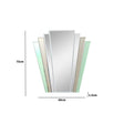 Green & Mocha Glass Art Deco Fan Wall Mirror 75cm x 68cm