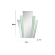 Art Deco Green Glass Fan Wall Mirror - 50cm x 40cm