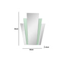 Art Deco Green Glass Fan Wall Mirror - 50cm x 40cm