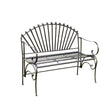 Large Ornate Black Metal Garden Bench 103cm