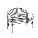 Large Ornate Black Metal Garden Bench 103cm