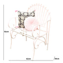 Ornate Pink Metal Painted Garden Chair 62cm