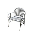 Ornate Black & Gold Metal Garden Chair 92cm x 62cm