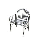 Ornate Black & Gold Metal Garden Chair 92cm x 62cm