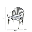 Ornate Black & Gold Metal Garden Chair 92cm x 62cm