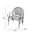Ornate Black & Gold Metal Garden Chair 92cm x 62cm