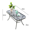 Ornate Black & Gold Metal Garden Table 100cm x 50cm