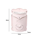 Wall Mounted Metal Light Pink Post Box