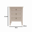 3 Drawer Bedside Table - Rowley Taupe Grey Range