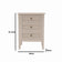 3 Drawer Bedside Table - Rowley Taupe Grey Range