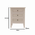 Pair of 3 Drawer Bedside Tables - Rowley Taupe Grey Range