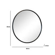 Large Round Black Framed Wall Mirror 80cm x 80cm