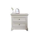 Large Taupe-Grey Two Drawer Bedside Table - Daventry Taupe-Grey Range