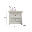Large Taupe-Grey Two Drawer Bedside Table - Daventry Taupe-Grey Range