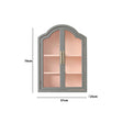 Arched Khaki Green & Peach Wall Cabinet 79cm x 57cm