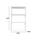 White Wooden Bobble Framed 3 Tier Shelf