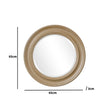 Round Mocha Brown Wall Mirror 65cm x 65cm