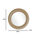Round Mocha Brown Wall Mirror 65cm x 65cm