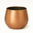 Medium Copper Hammered Metal Planter