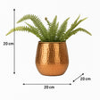 Copper Hammered Metal Planter