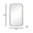 Rectangle Green Glass Art Deco Wall Mirror 60cm x 100cm