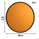 Round Smoked Copper Wall Mirror 80cm x 80cm