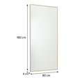 Large Gold Thin Framed Leaner Mirror 80cm x 180cm