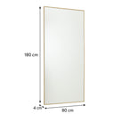 Large Gold Thin Framed Leaner Mirror 80cm x 180cm