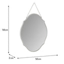 Vintage Frameless Bevelled Wall Mirror 38cm x 50cm