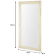 Extra Large White Antique Wall/Floor Mirror 158cm x 78cm