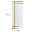 Gold Framed Art Deco Wall / Leaner Mirror 54cm x 142cm